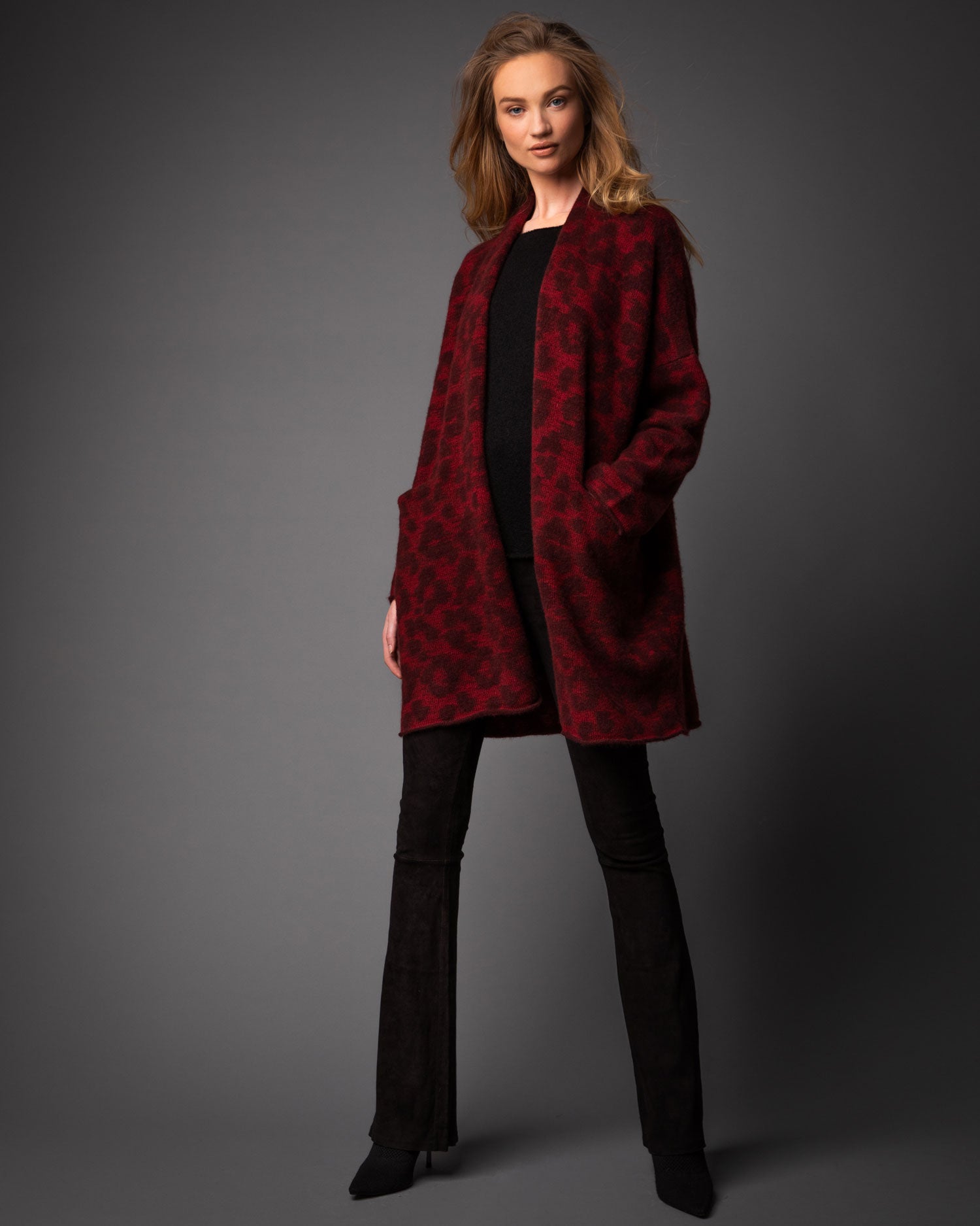 Hand knit super soft cocoon style cashmere coat