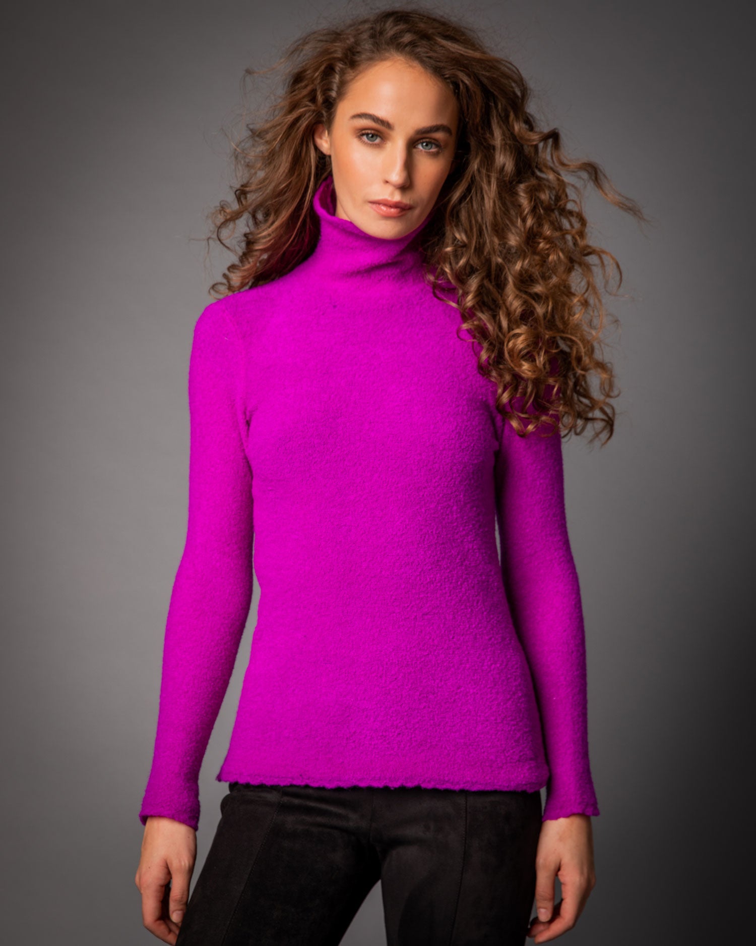 Cashmere Fleece Knit Turtle