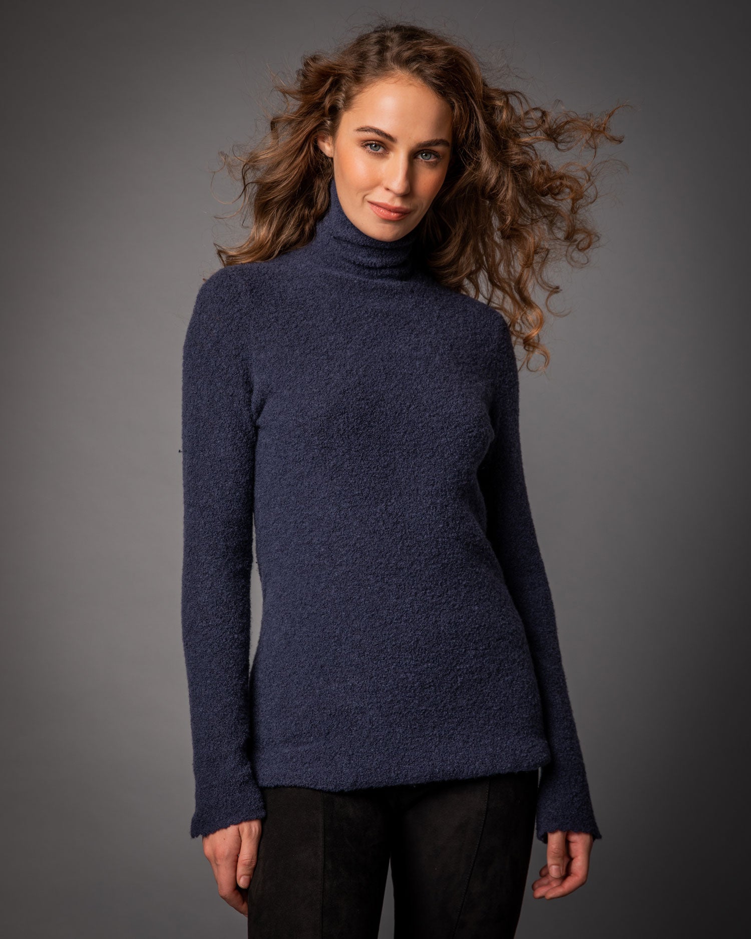 Cashmere Fleece Knit Turtle