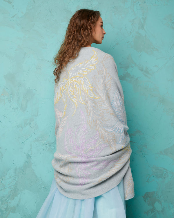 Embroidered Cashmere Blanket