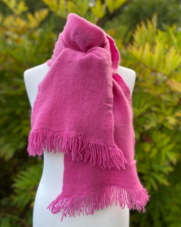 Fringed Scarf - Pink