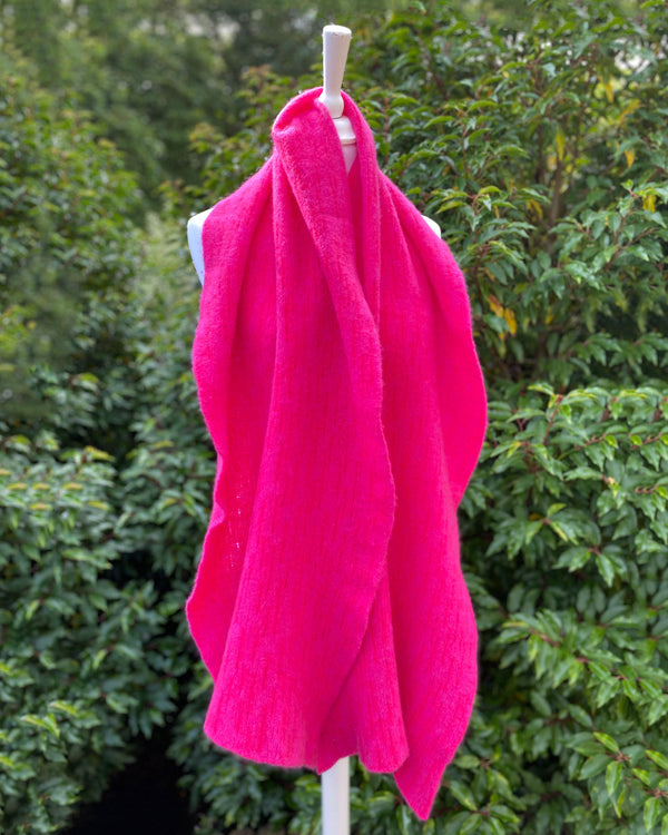 Two Tone Slim Stole - Pink